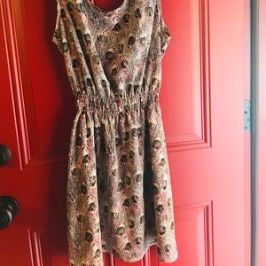 Feather Print Summer Dress